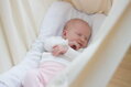 Závěsná kolébka krémová HOJDAVAK BABY s ortopedickou matrací