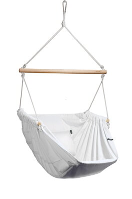 Závěsné relaxační křeslo bílé HOJDAVAK MAXIMUS IN - outdoor tkanina