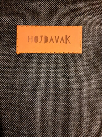 Závěsné houpací křeslo černý melír HOJDAVAK MAXI s polštářkem - outdoor tkanina